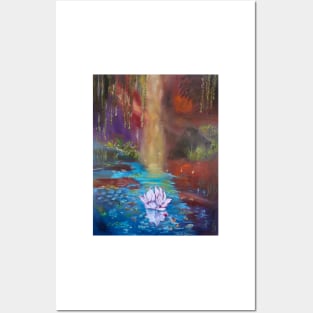 Monet's Sunlit Pond Posters and Art